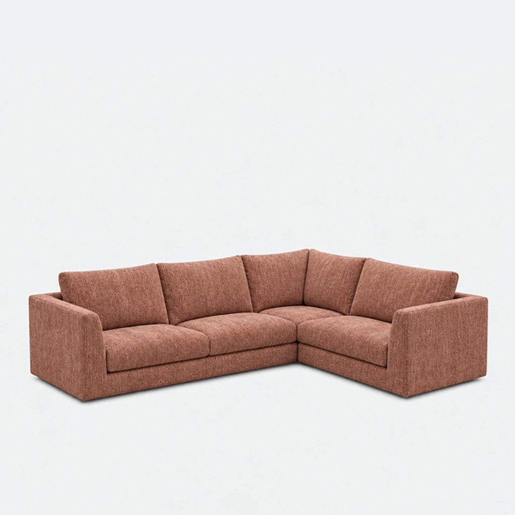Katrine modular corner sofa fabric L-shape – Berlin Rosey
