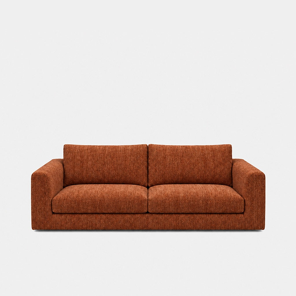Katrine 2-seater fabric sofa in Berlin Rust