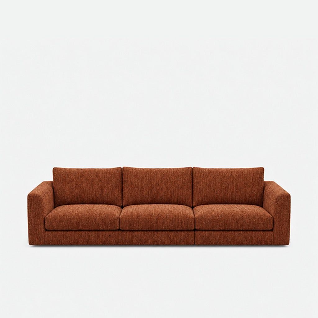 Katrine fabric 3 seater sofa – Berlin Rust