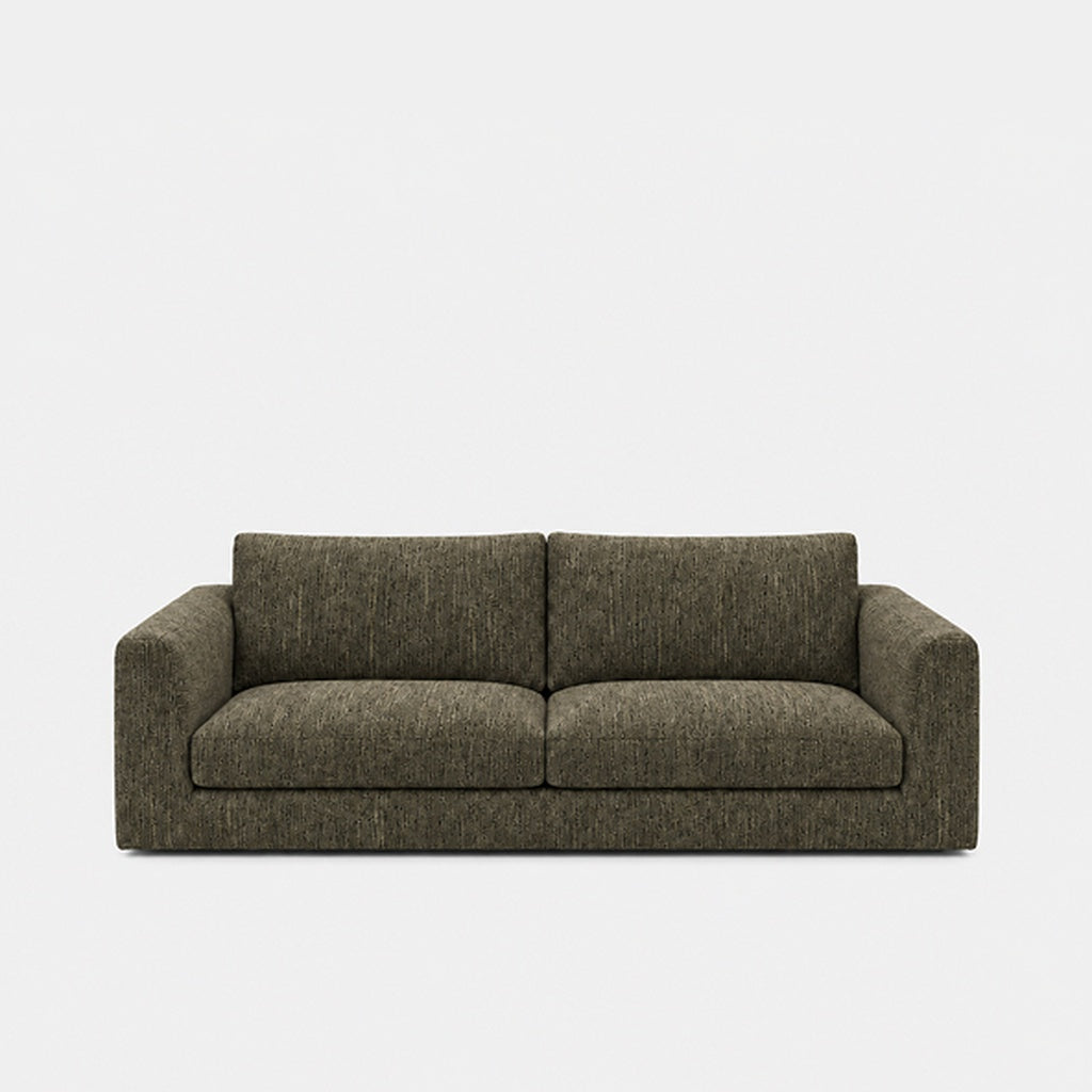 Katrine 2-seater fabric sofa in Berlin Wood