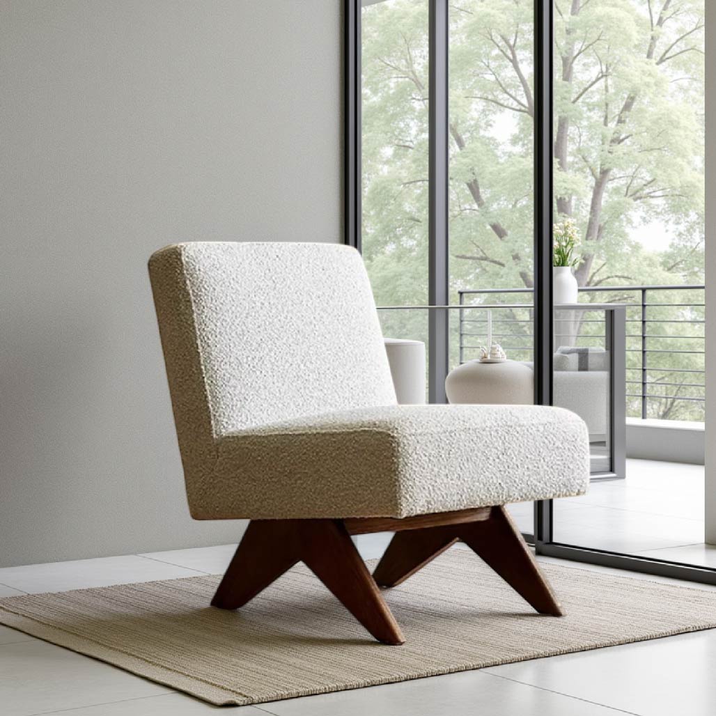Wabi-Sabi Designer Retro Solid Wood Chair
