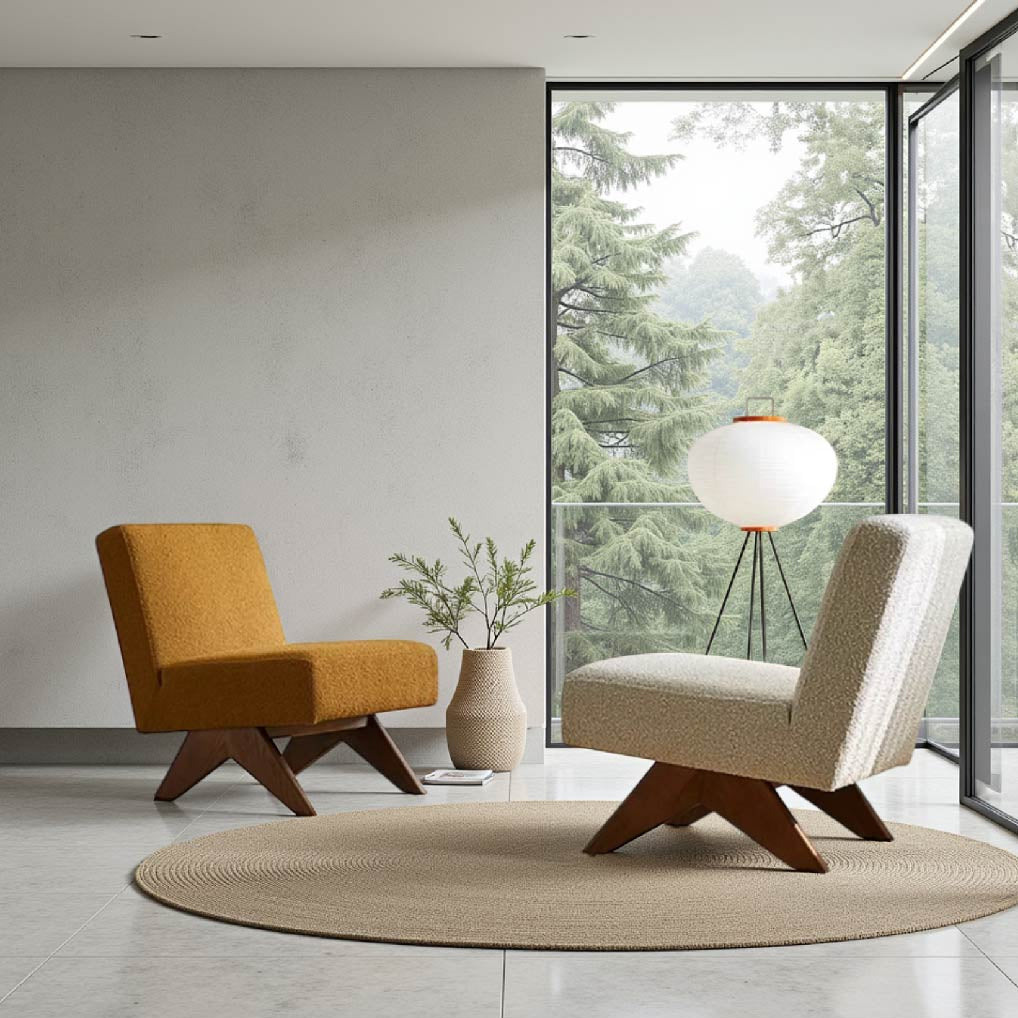 Wabi-Sabi Designer Retro Solid Wood Chair
