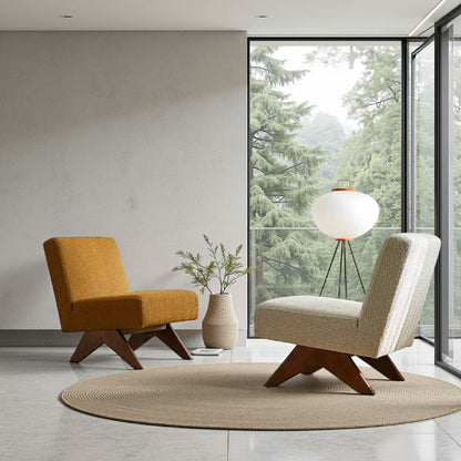 Wabi-Sabi Designer Retro Solid Wood Chair