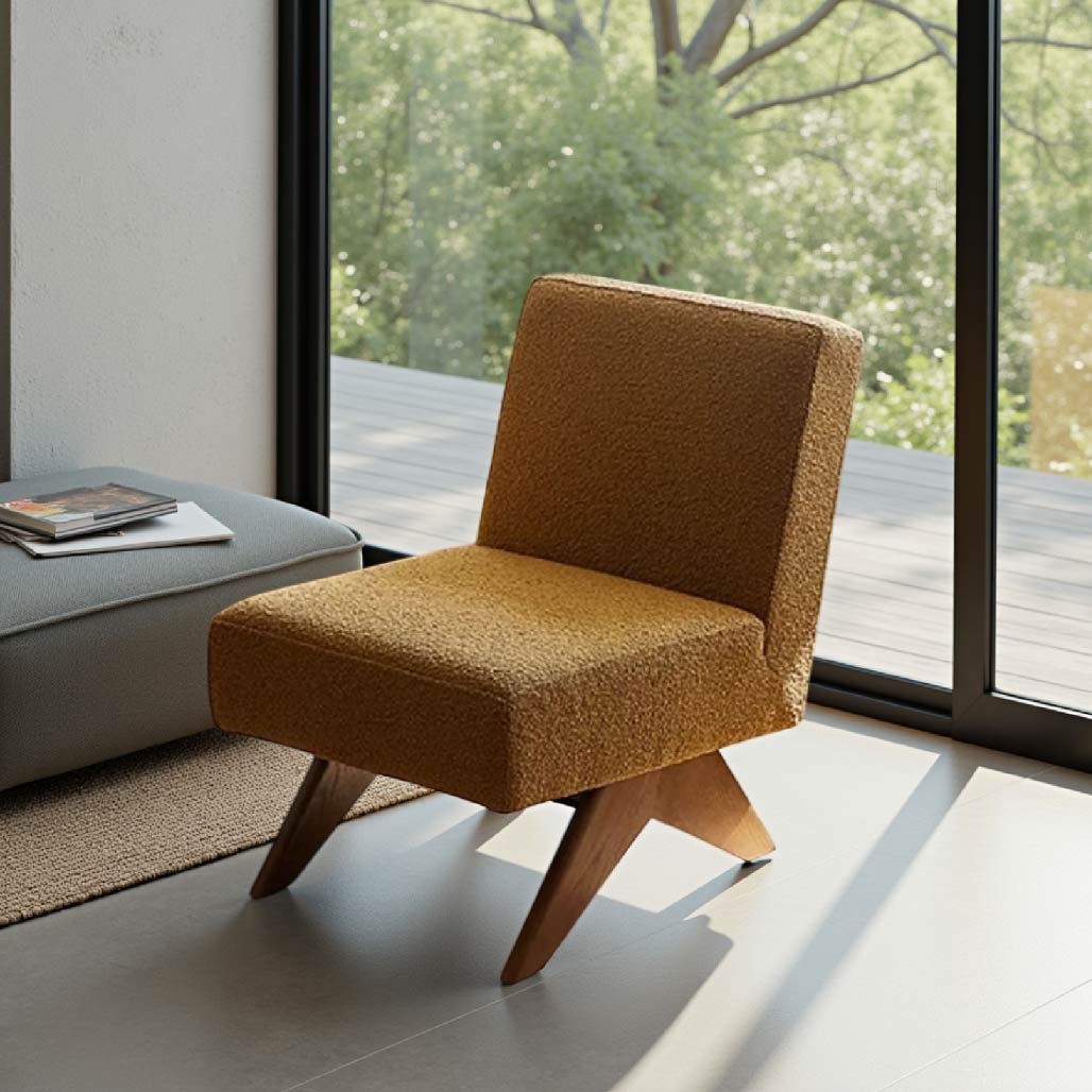 Wabi-Sabi Designer Retro Solid Wood Chair