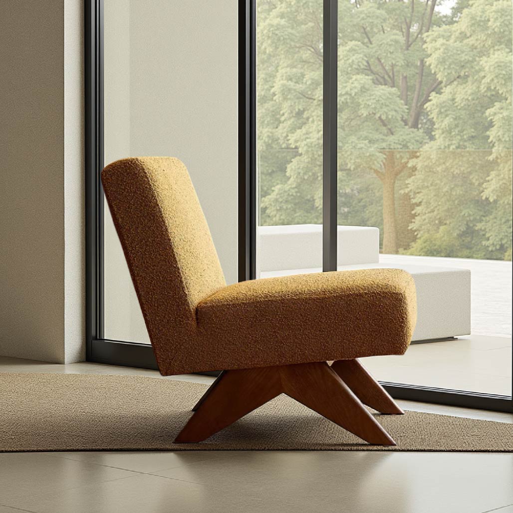 Wabi-Sabi Designer Retro Solid Wood Chair