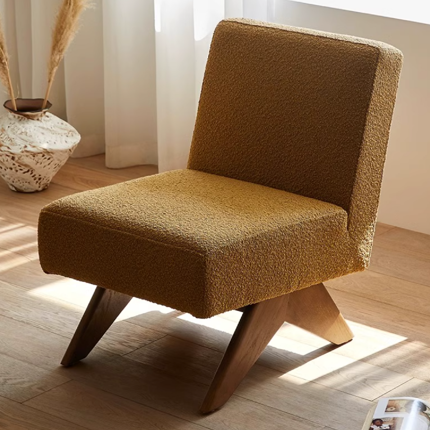 Wabi-Sabi Designer Retro Solid Wood Chair