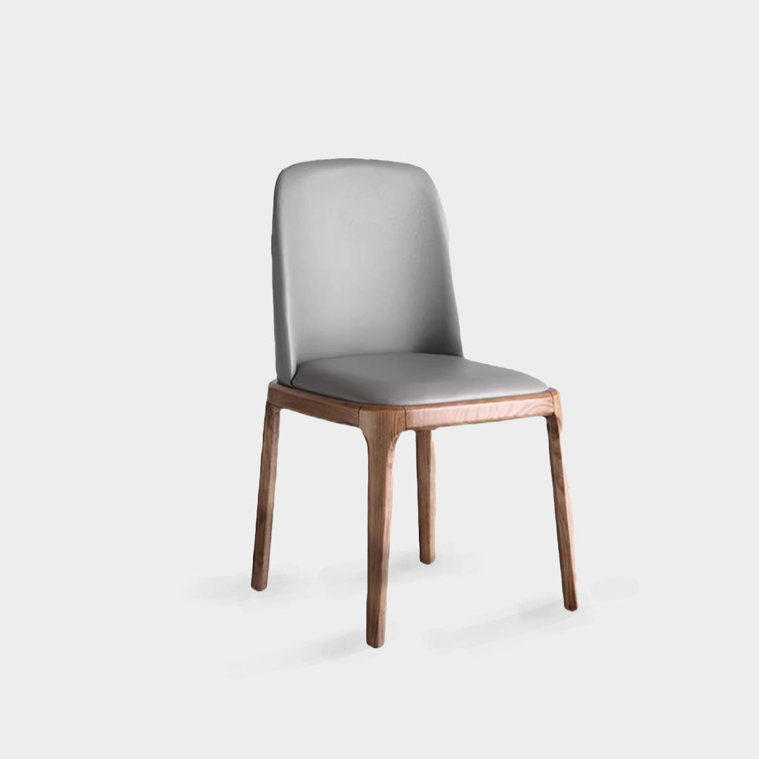 Leather Solid Wood Dining Chair