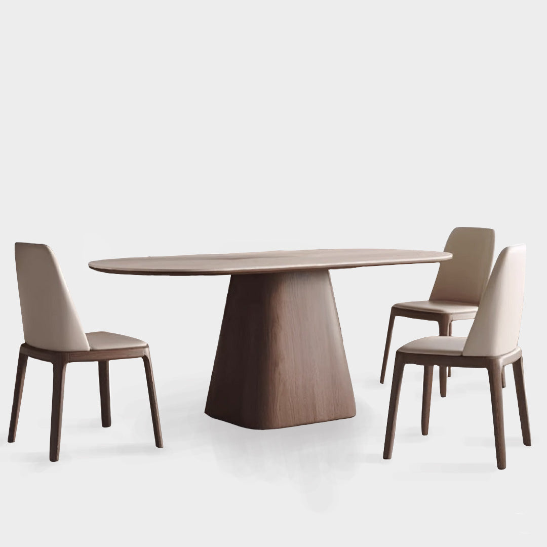 Bjorn Sintered Stone Ash Dining Table Set