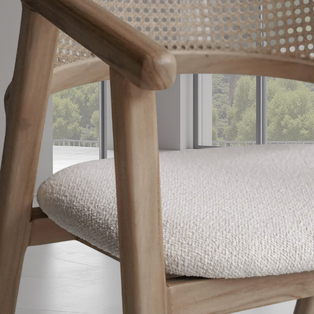 Sungkai Wood Rattan Dining Chair