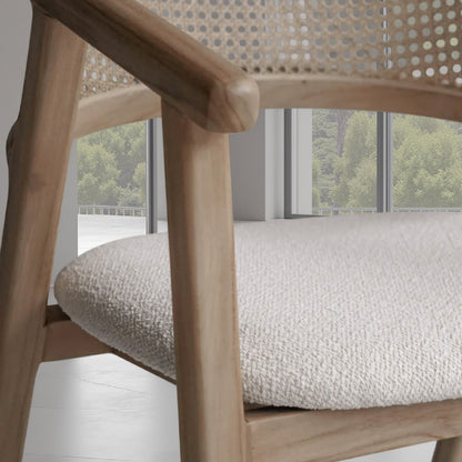 Sungkai Wood Rattan Dining Chair