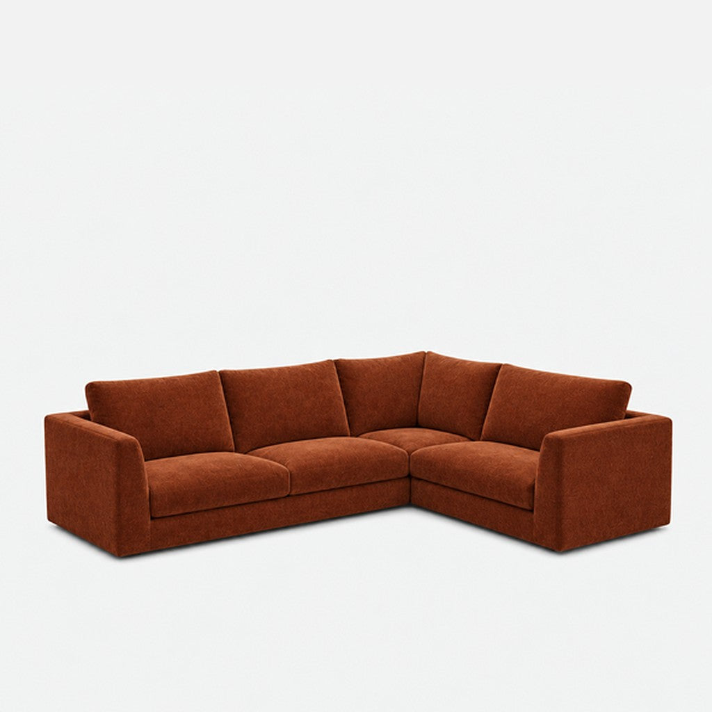 Katrine modular corner sofa fabric L-shape – Danny A Caramel
