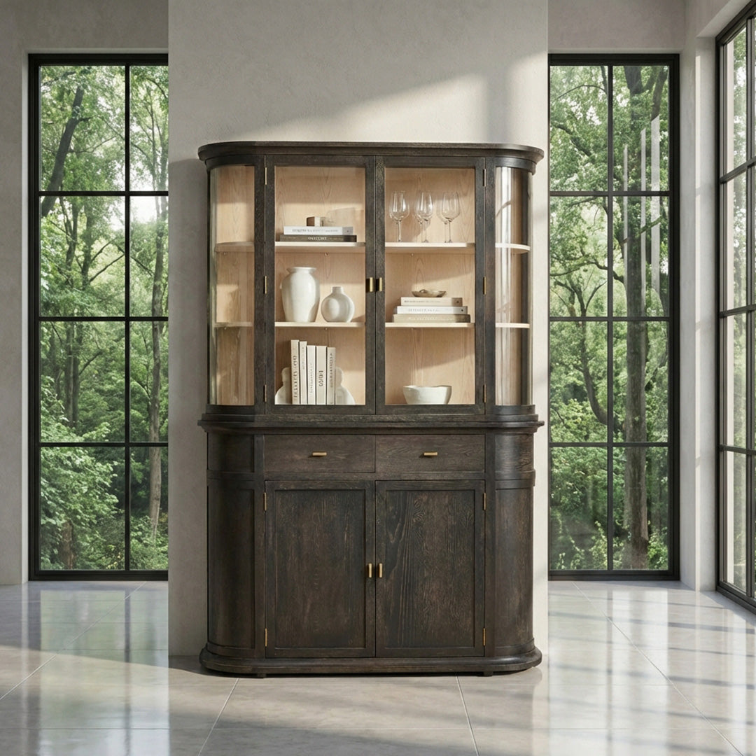 Curved Display Cabinet