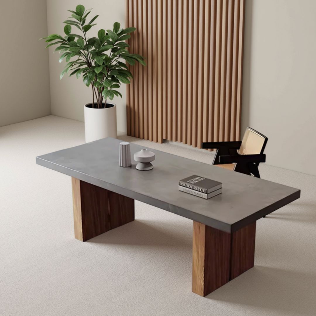 Nordic Wabi-Sabi Style Retro Dining Table Set