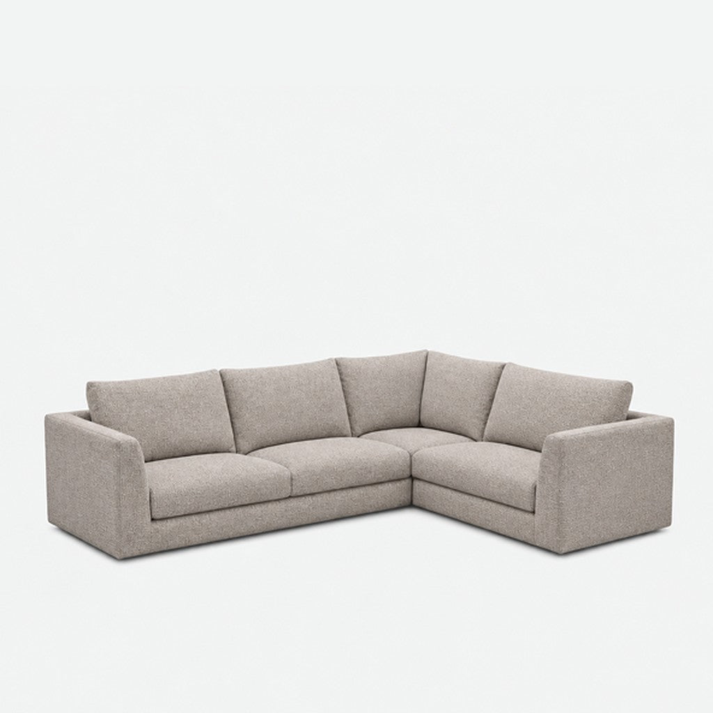 Katrine modular corner sofa fabric L-shape – Fig Cobbestone