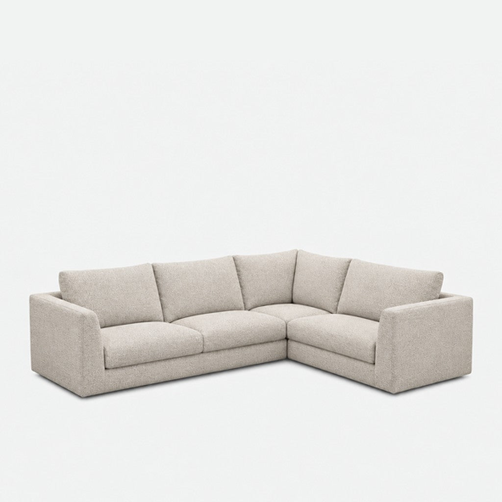 Katrine modular corner sofa fabric L-shape – Fig Sandshell