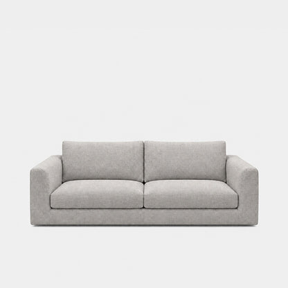 Katrine 2-seater fabric sofa in Fig Silver
