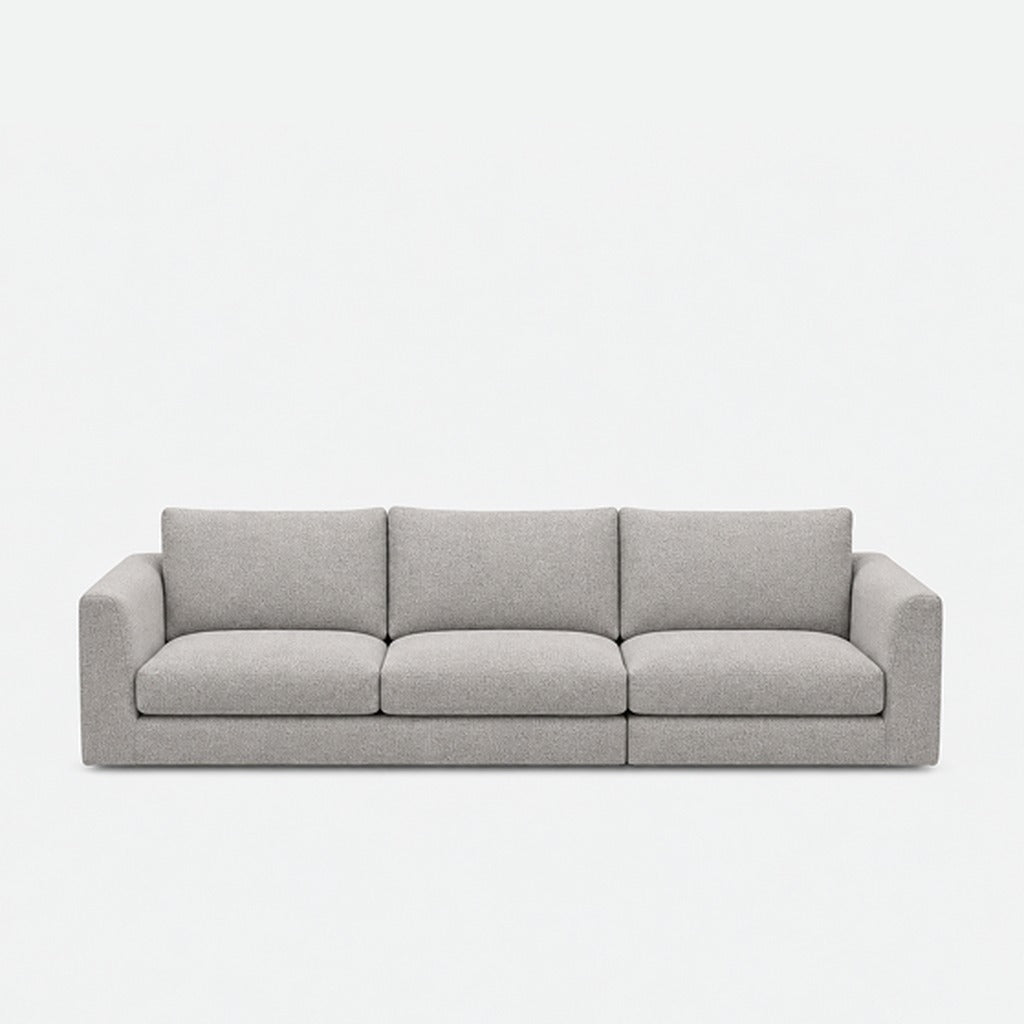 Katrine fabric 3 seater sofa – Fig Silver