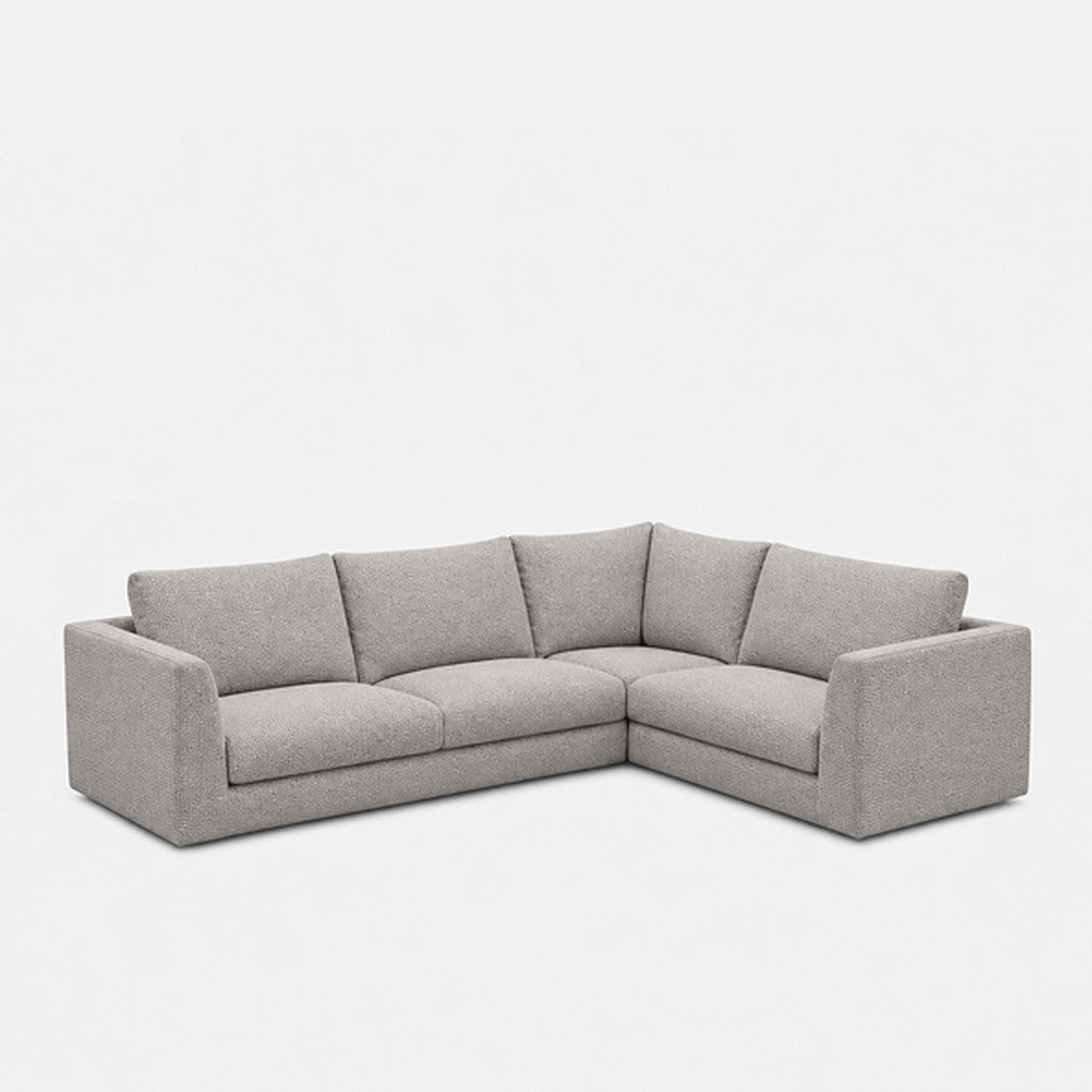Katrine modular corner sofa fabric L-shape – Fig Silver