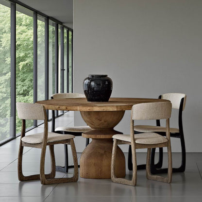 Frode Artisan Round Dining Table Set