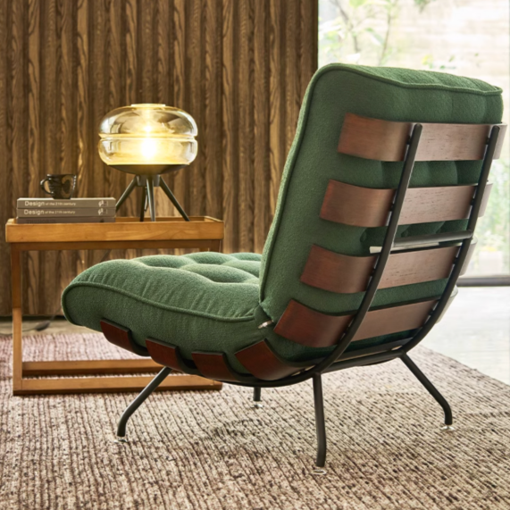 Green Solid Wood Retro Chair