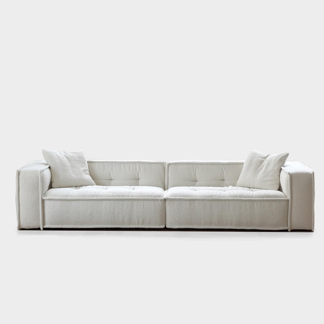  Fabric Retro Cream Sofa