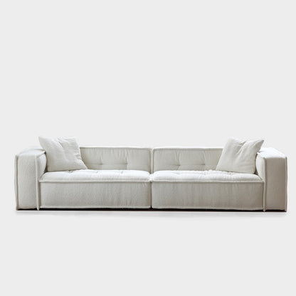  Fabric Retro Cream Sofa