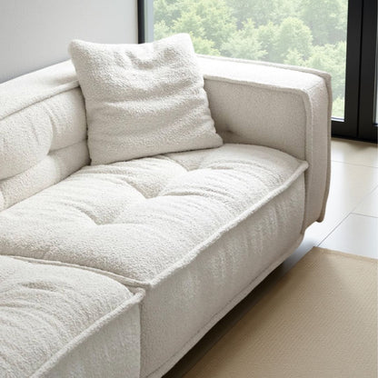 Fabric Retro Cream Sofa
