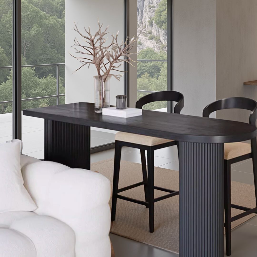 Joakim Ash Wood Bar Stool Table Set