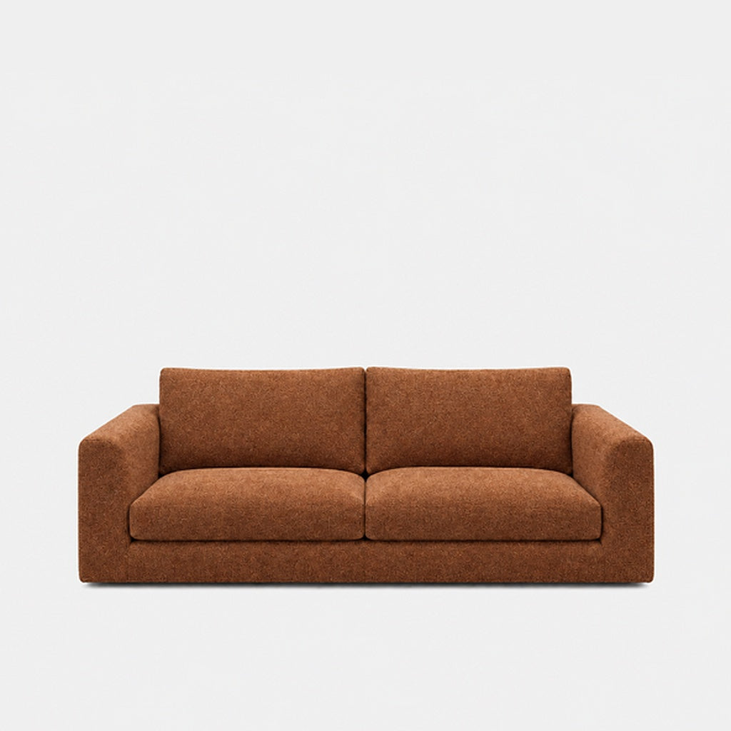 Katrine 2-seater fabric sofa in Judy Amber