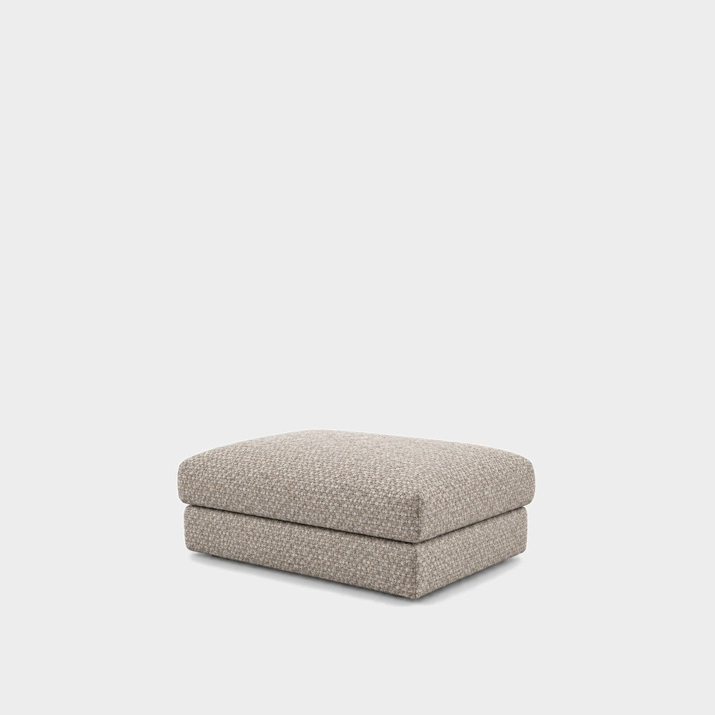 Katrine large square fabric ottoman – 2738 Beige