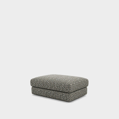 Katrine large square fabric ottoman – A3609 Silver Pine