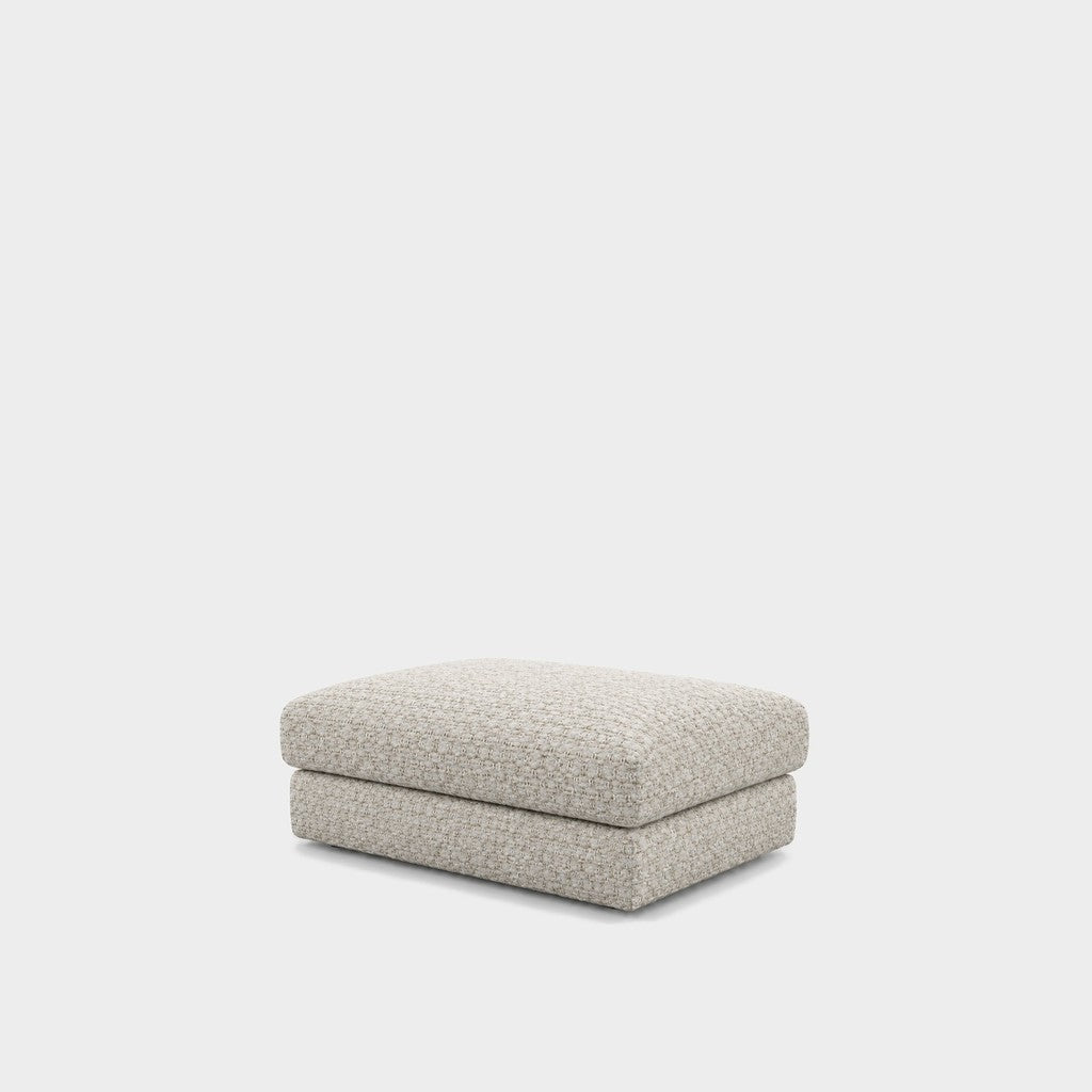 Katrine large square fabric ottoman – A3609 Whisper White