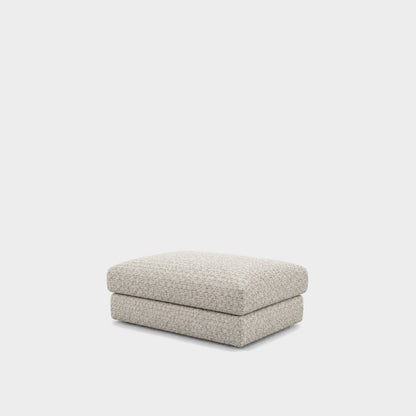Katrine large square fabric ottoman – A3609 Whisper White