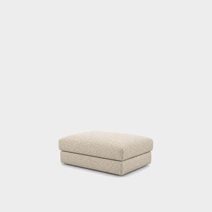 Katrine large square fabric ottoman – Amisha Shell