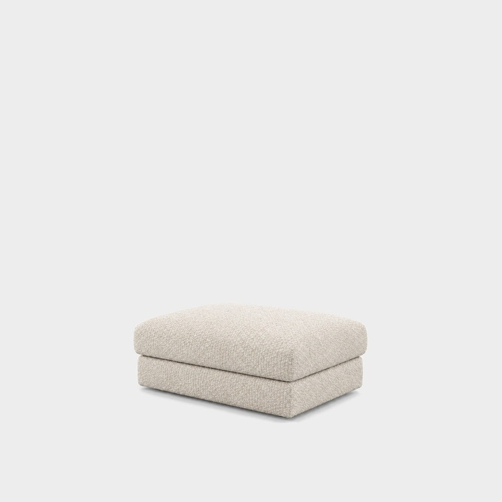 Katrine large square fabric ottoman – Antwerp Cream