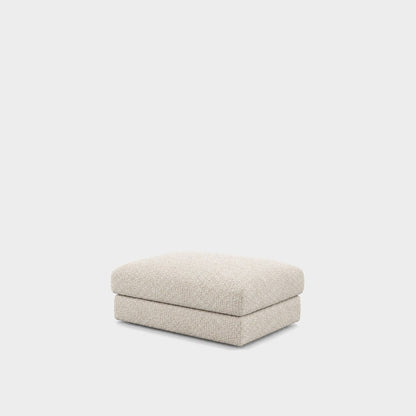 Katrine large square fabric ottoman – Antwerp Cream