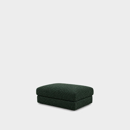 Katrine large square fabric ottoman – Antwerp Forest Green