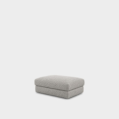Katrine large square fabric ottoman – Antwerp Silver