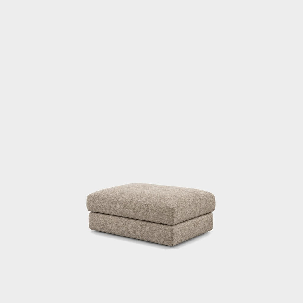 Katrine large square fabric ottoman – Azures Khaki