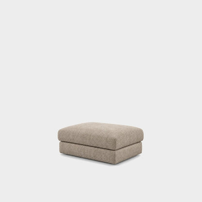 Katrine large square fabric ottoman – Azures Khaki