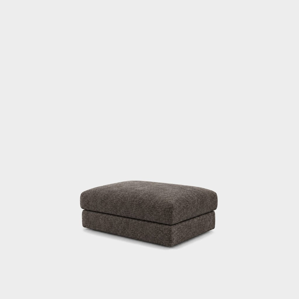 Katrine large square fabric ottoman – Azures Nickle