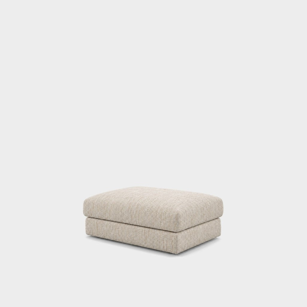 Katrine large square fabric ottoman – Berlin Cream
