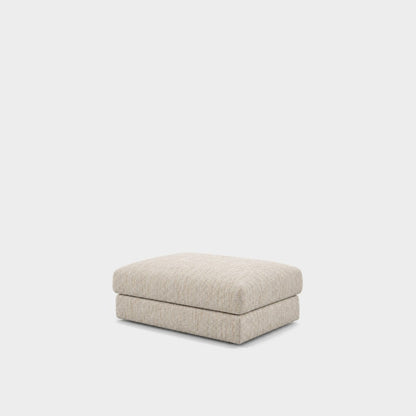 Katrine large square fabric ottoman – Berlin Cream