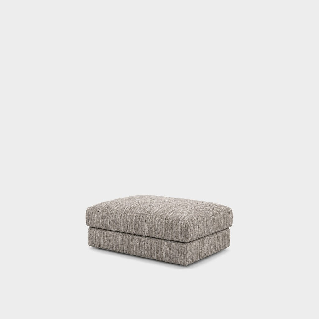 Katrine large square fabric ottoman – Berlin Nickle