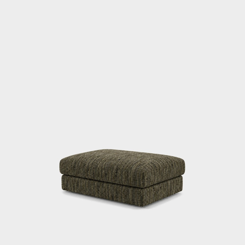 Katrine large square fabric ottoman – Berlin Wood