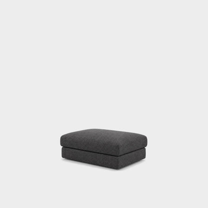 Katrine large square fabric ottoman – Cheers Charcoal