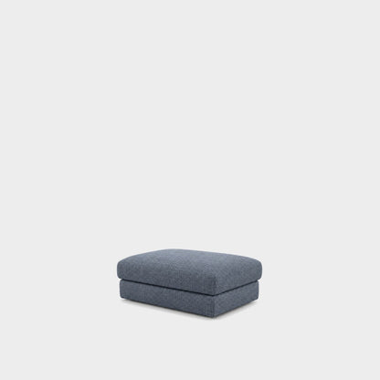 Katrine large square fabric ottoman – Cheers Ocean Blue