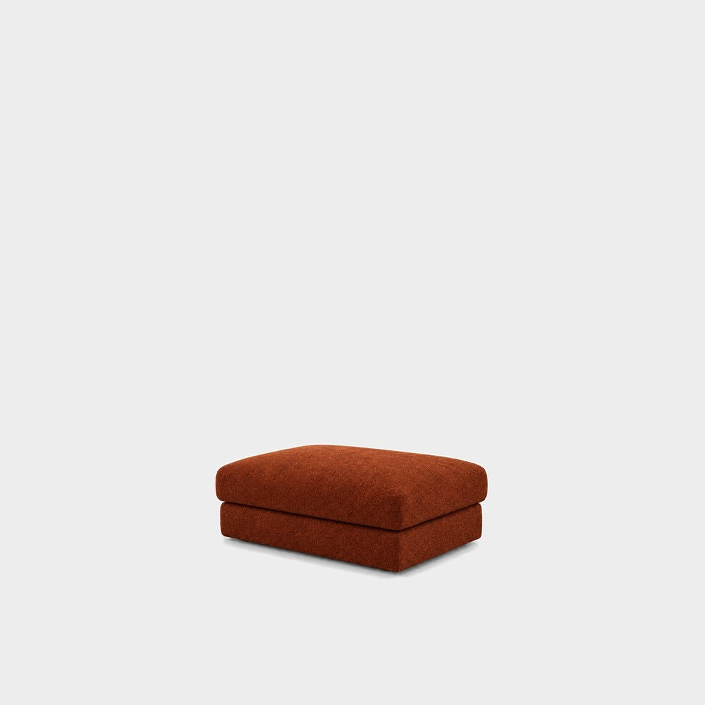 Katrine large square fabric ottoman – Danny A Caramel