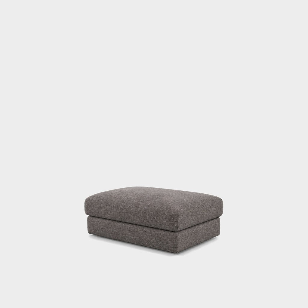 Katrine large square fabric ottoman – Danny A Graphite