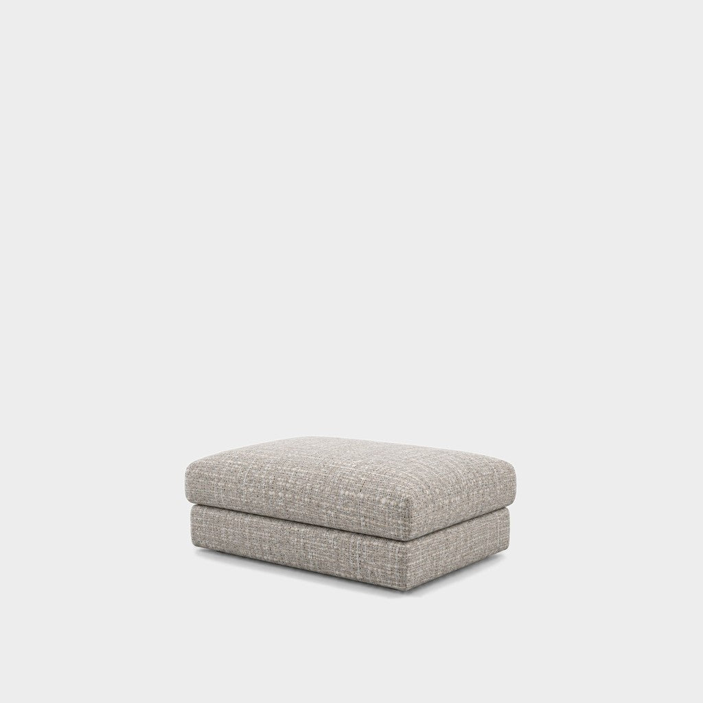 Katrine large square fabric ottoman – Field Herb